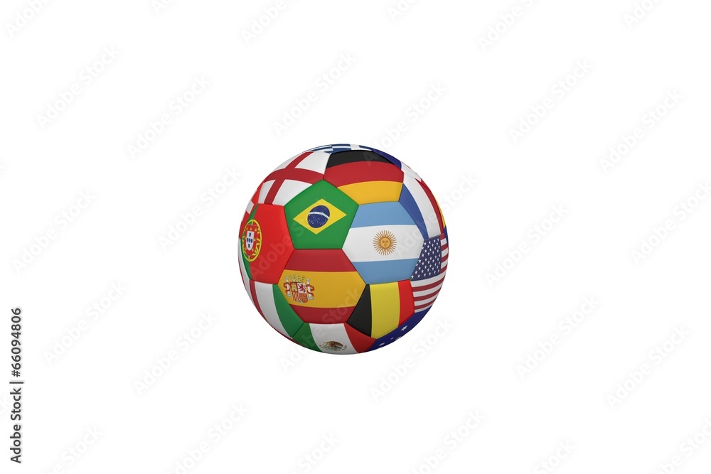 Football in multi national colours
