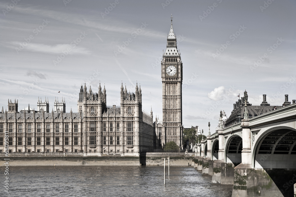 Fototapeta premium Big Ben and houses of Parliament, London