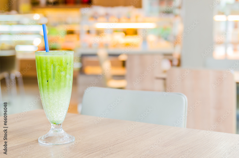 Iced green tea latte Iced green tea latte