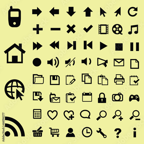 Vector collection of web and mobile icons.