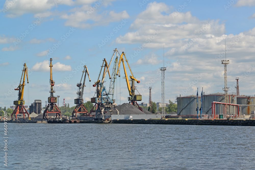 Panorama of the Kaliningrad trade seaport