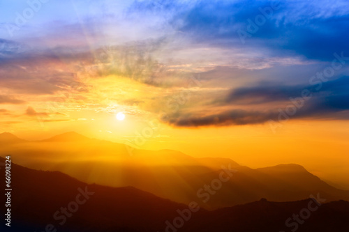 Beautiful Sunrise over The Himalayas, Nepal