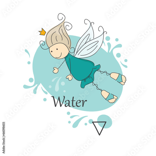 Cute little fairy of water.  One of the four elements.