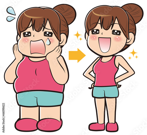 ダイエットのビフォーアフター Stock イラスト Adobe Stock