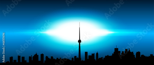 skyline, collegamenti, mondo, internet, energia