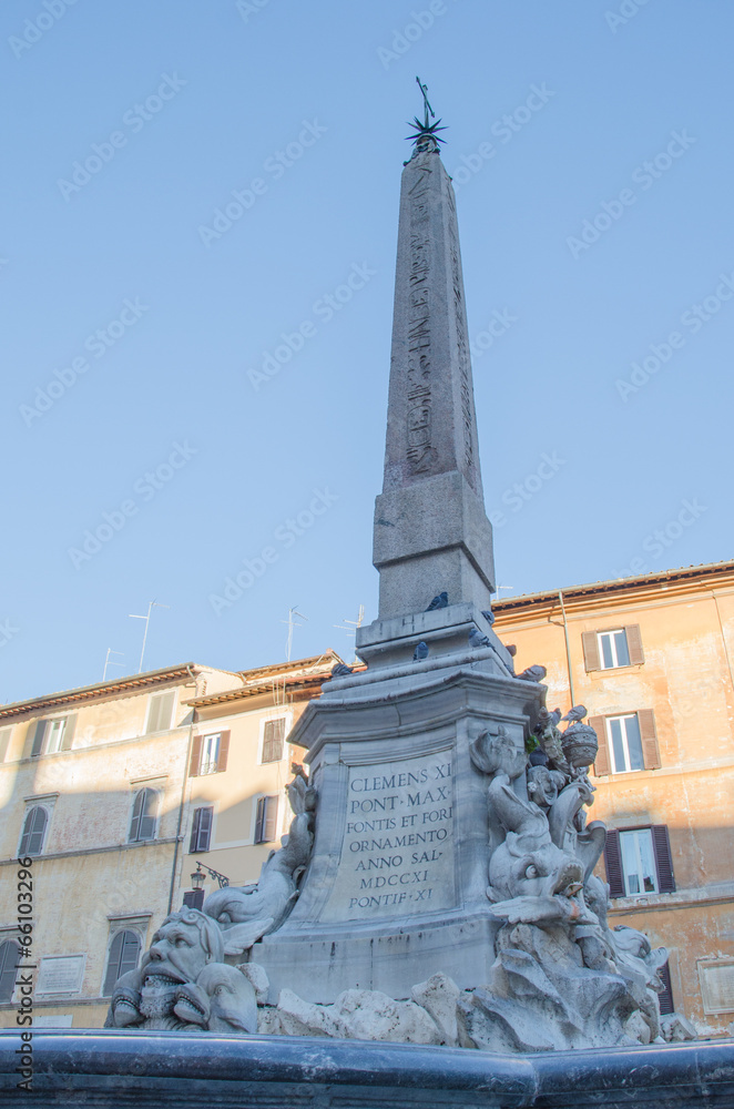 Obelisk at the Piazza della Rotonda in Rome, Italy
