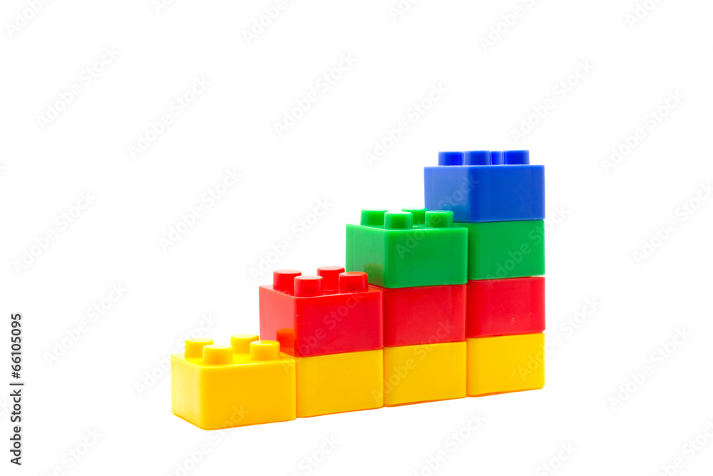 blocks Plastic building blocks on white background blocks Plastic building blocks on white background