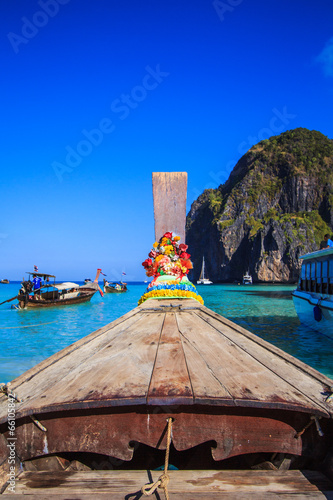 Head of longtail boat in Andaman sea, Thailand
