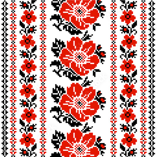 Fototapeta Naklejka Na Ścianę i Meble -  floral Ukrainian ornament