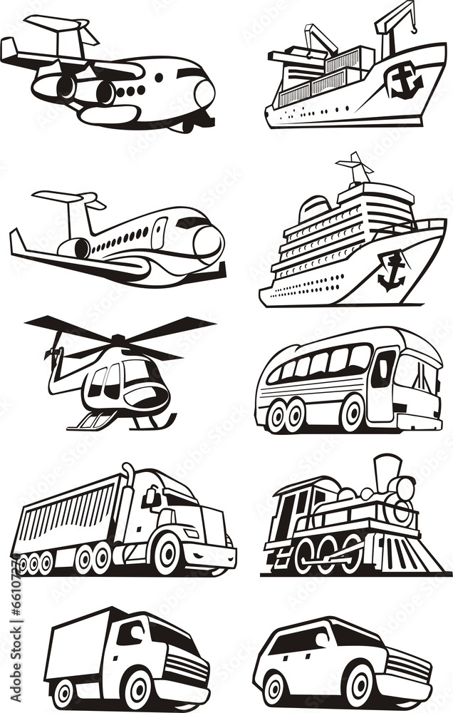Fototapeta premium vehicles for the transport of passengers and cargo