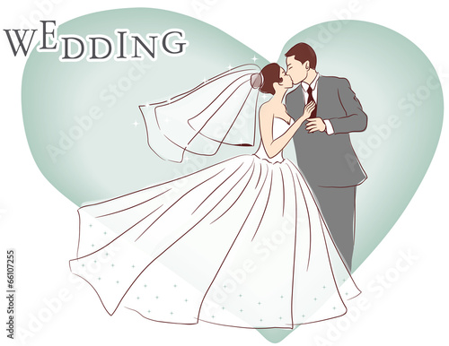 Illustration of wedding