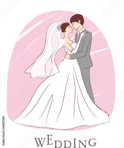 Illustration of wedding