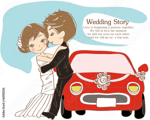 Illustration of wedding