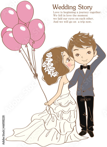 Illustration of wedding