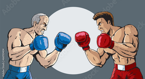 Young and old fight
