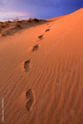 footsteps on sand