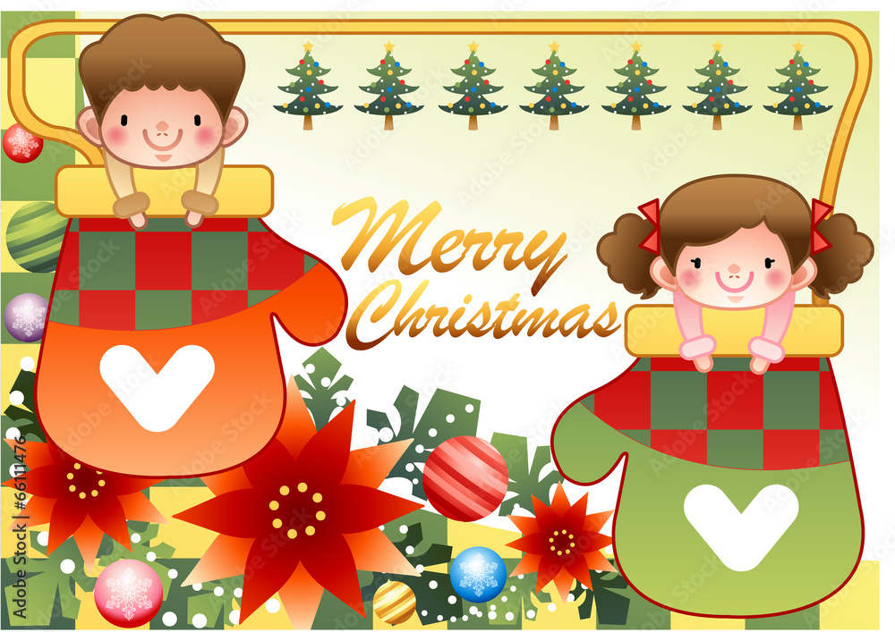 Fototapeta premium Illustration of Christmas