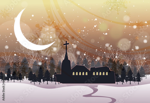 Illustration of winter Landscape
