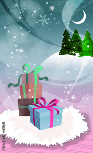 Illustration of winter Landscape
