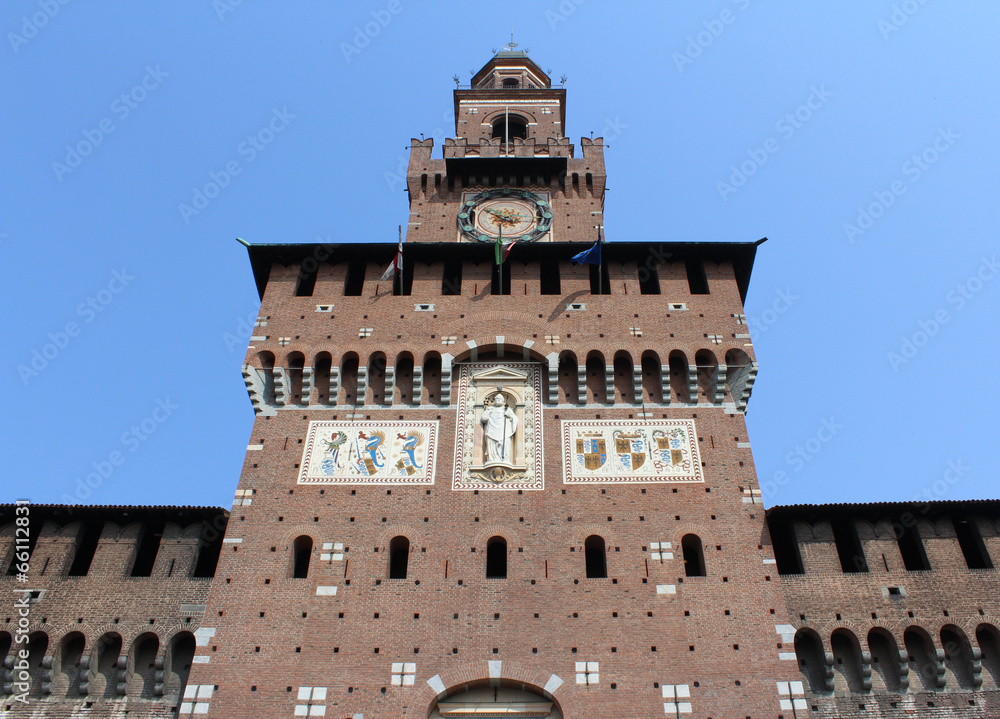 Sforza Castle, Castello Sforzesco, Milan, Italy
