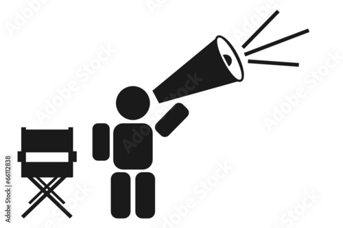 abstract movie director icon