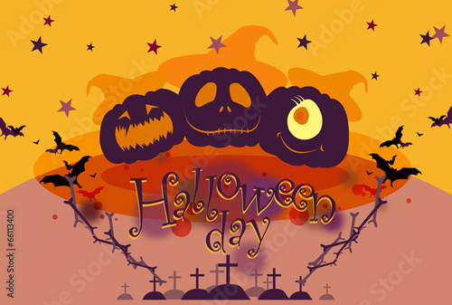 Illustration of Halloween day