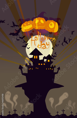 Illustration of Halloween day