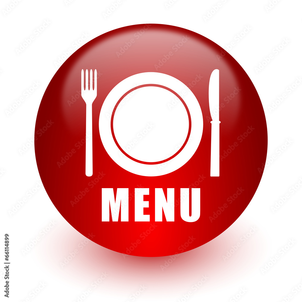 menu red computer icon on white background menu red computer icon on white background