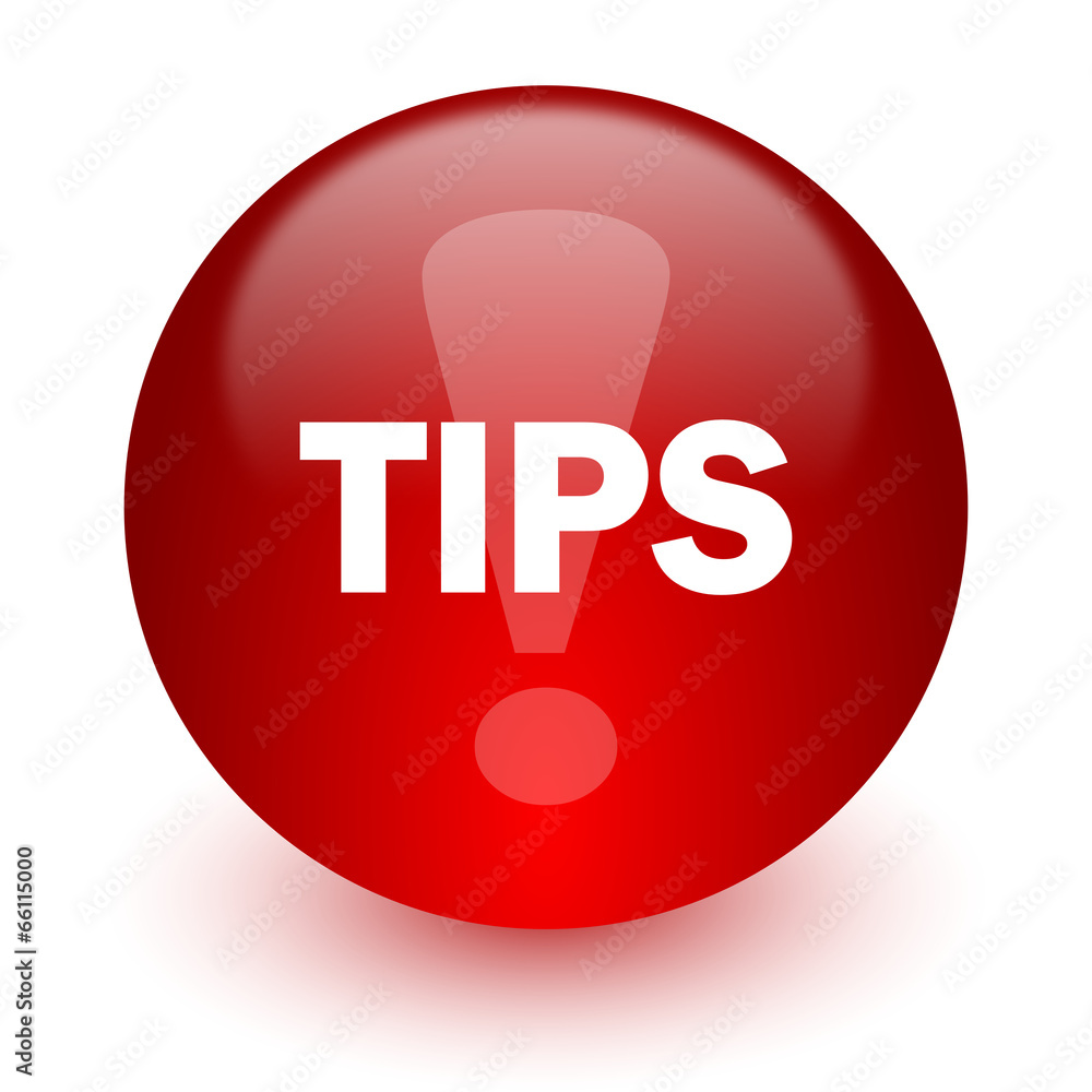 tips red computer icon on white background tips red computer icon on white background