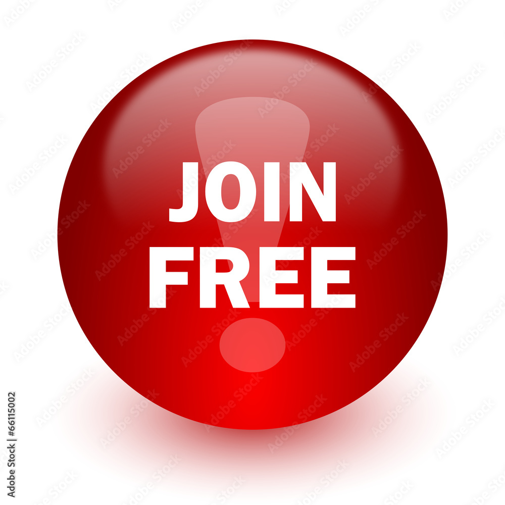 join free red computer icon on white background join free red computer icon on white background