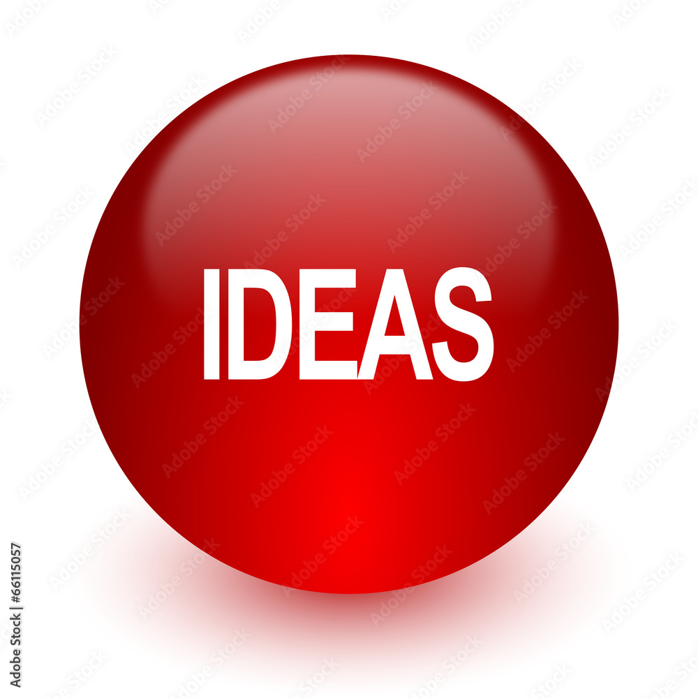 ideas red computer icon on white background ideas red computer icon on white background