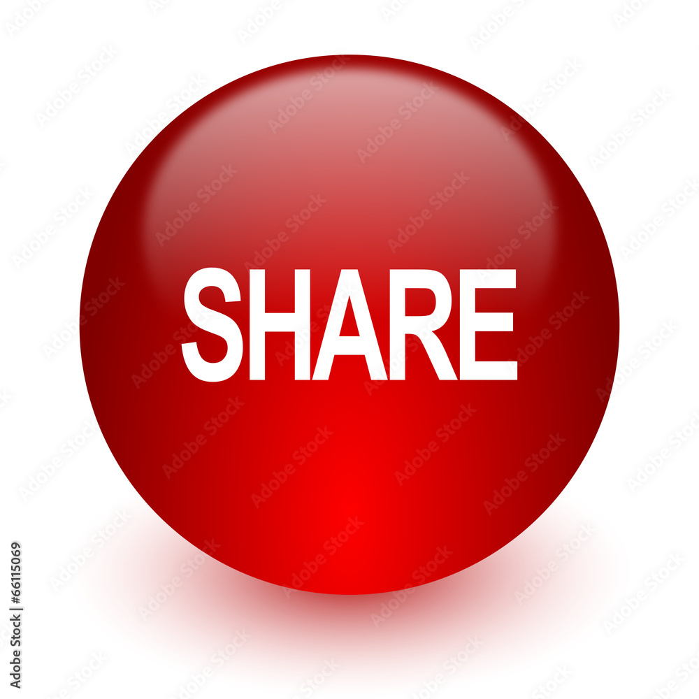 share red computer icon on white background share red computer icon on white background