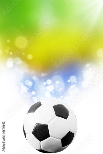 Soccer ball and the colors of the Brazil flag © erika8213