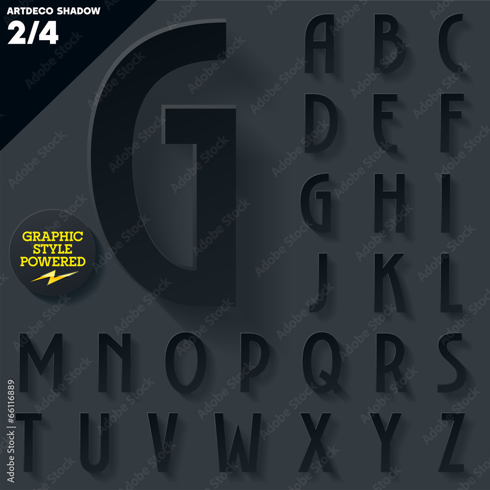 Modern flat alphabet for infographics with long ambient shadow Modern flat alphabet for infographics with long ambient shadow