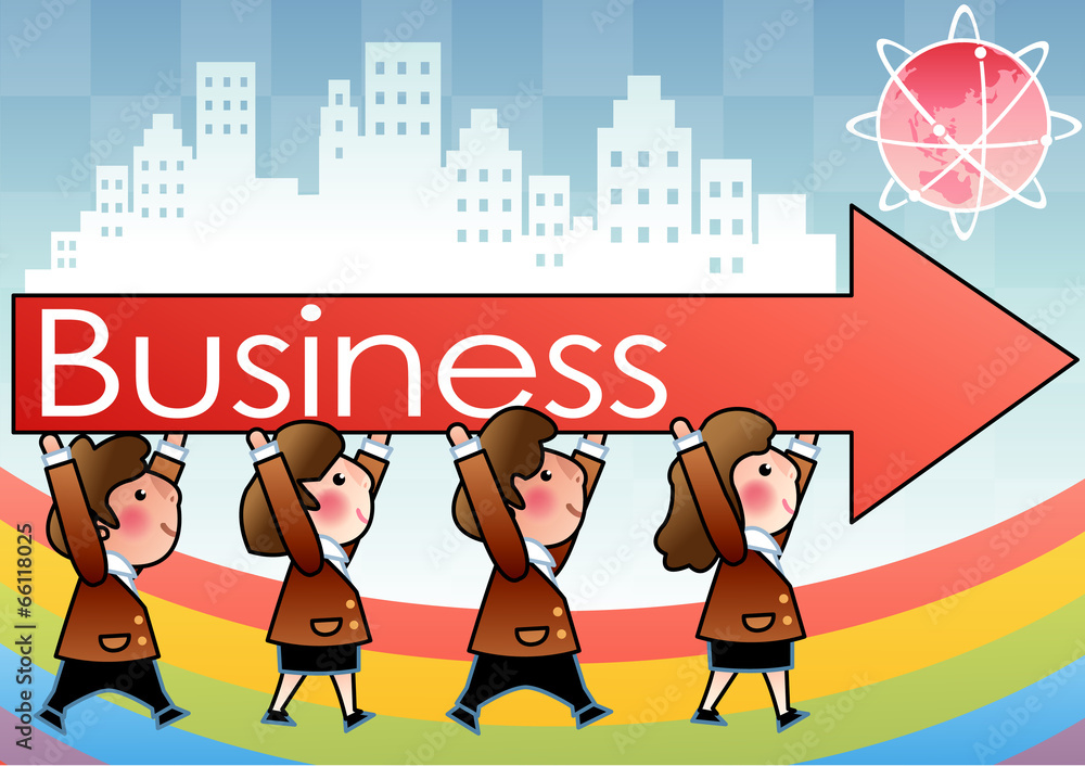 Naklejka premium Illustration of business
