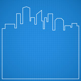 Abstract city background. Blueprint.