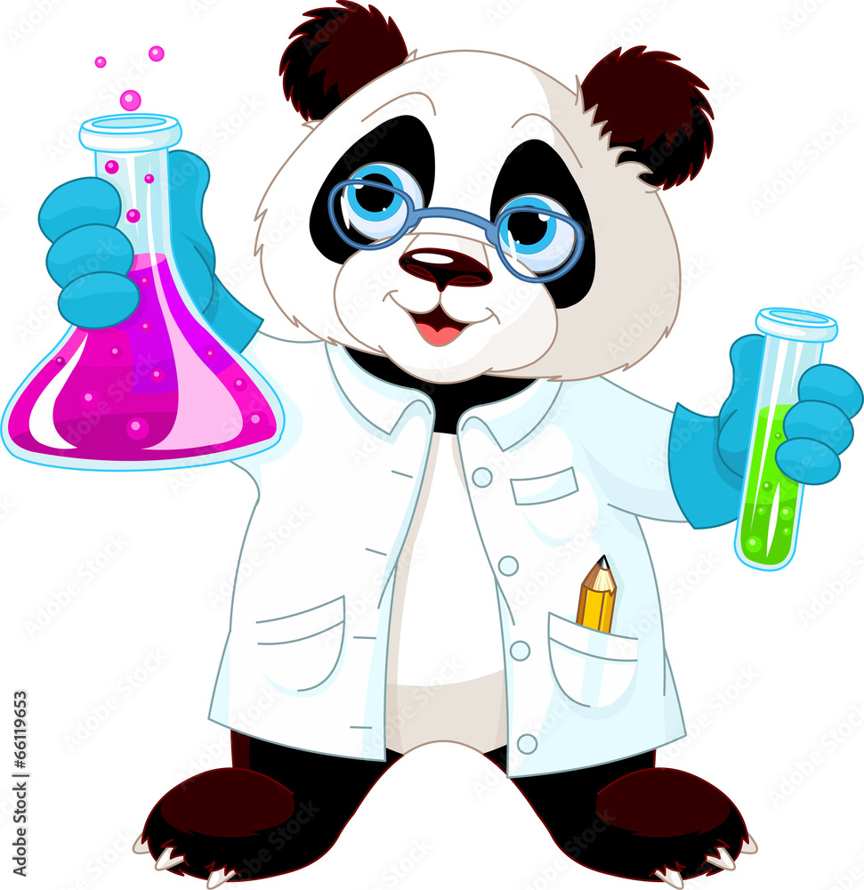Obraz premium Panda Scientist
