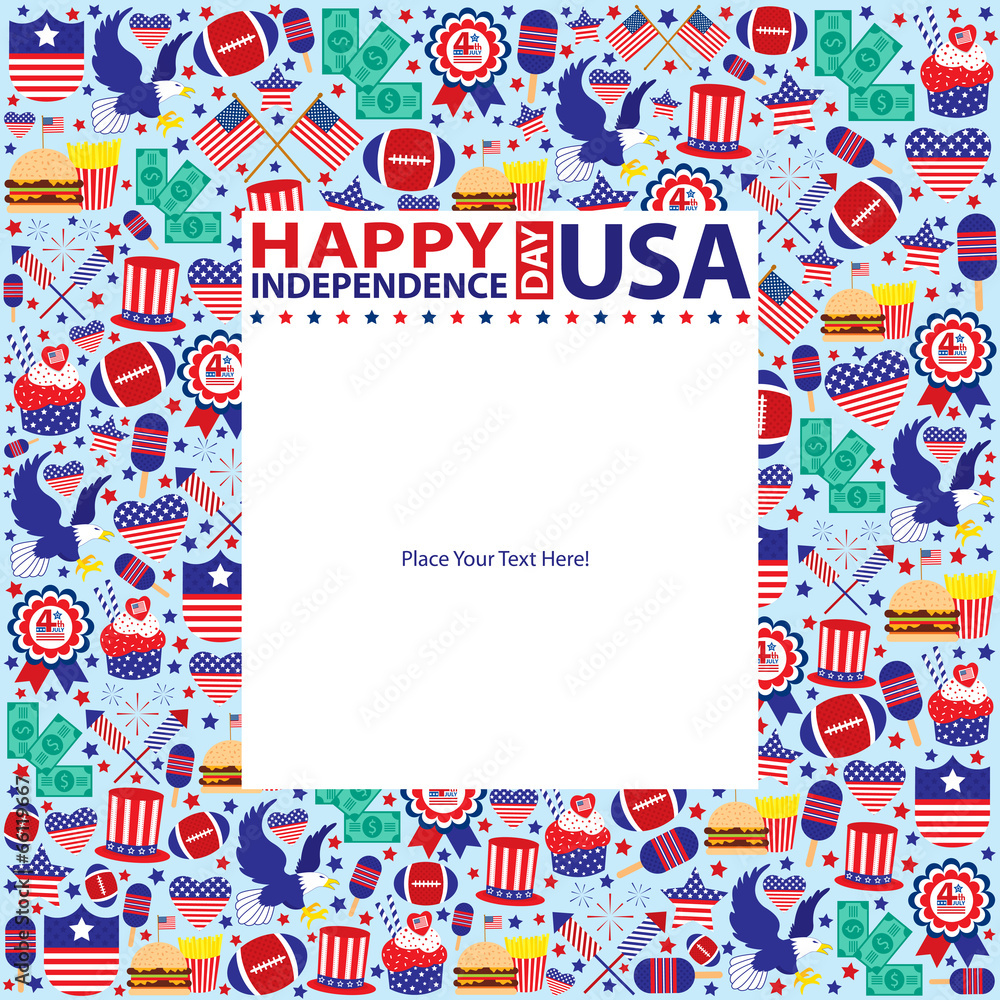 Obraz premium 4th of July, American Independence Day templates