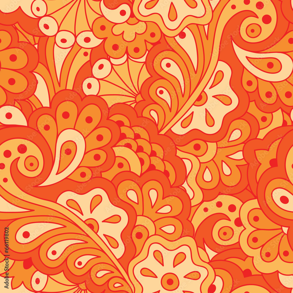 Seamless pattern with abstract flowers. Seamless pattern with abstract flowers.
