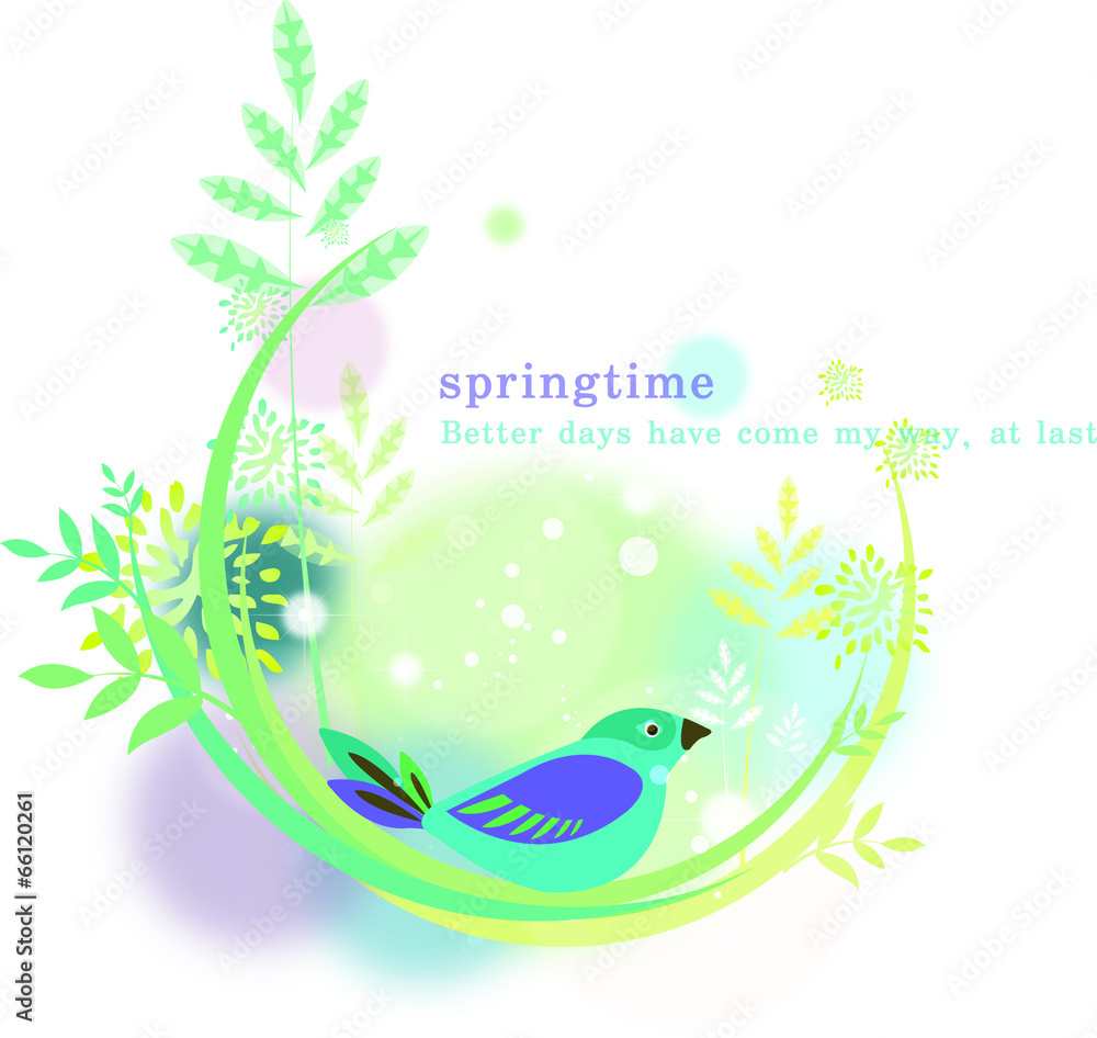 Illustration of spring Illustration of spring