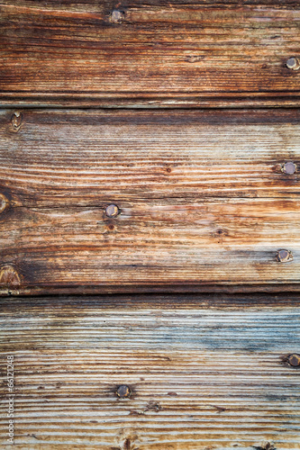 Old wooden door with nails
