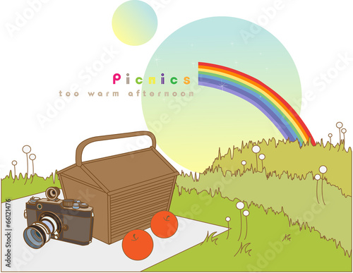 Illustration of picnic