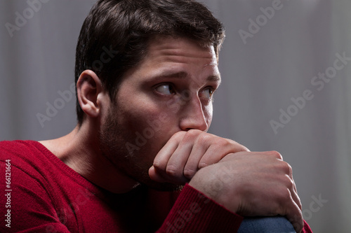 Bild auf Leinwand Depressive man