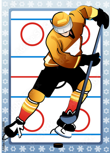 Photography Illustration of ice hockey