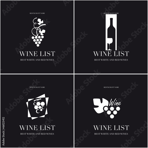 Vino - quattro proposte per la copertina della carta dei vini