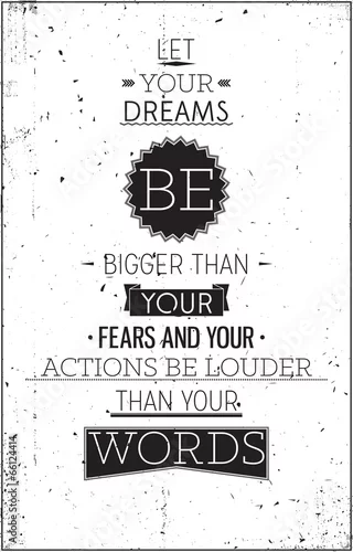 Obraz Grunge motywacyjny plakat w stylu retro z typografią