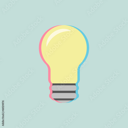 bulb icon with colored shadow