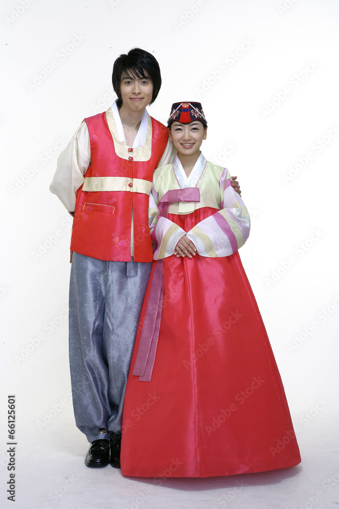 Couple in Korean Dress