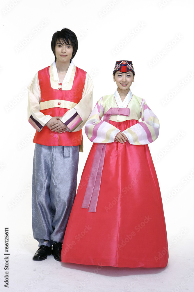 Couple in Korean Dress Couple in Korean Dress