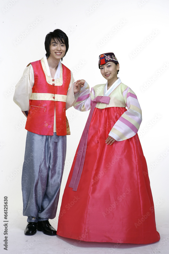 Couple in Korean Dress